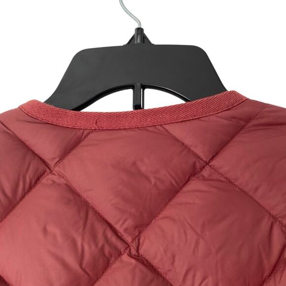 Marine Layer Laney Puffer Coat Jacket Duck Feather Down Maroon Size Medium - Picture 9 of 11